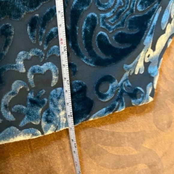 𝅺NWT Black Swan Teal velvet spaghette strap gorgeous blouse - Picture 4 of 10